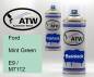 Preview: Ford, Mint Green, E9 / M7112: 400ml Sprühdose + 400ml Klarlack - Set, von ATW Autoteile West.